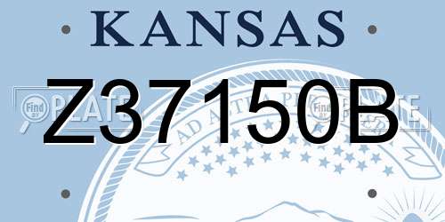 Z37150B Kansas License Plate