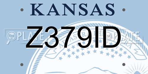 Z379ID Kansas License Plate