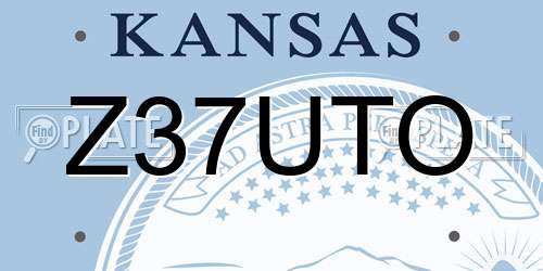 Z37UTO Kansas License Plate
