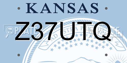 Z37UTQ Kansas License Plate