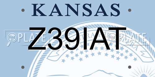 Z39IAT Kansas License Plate