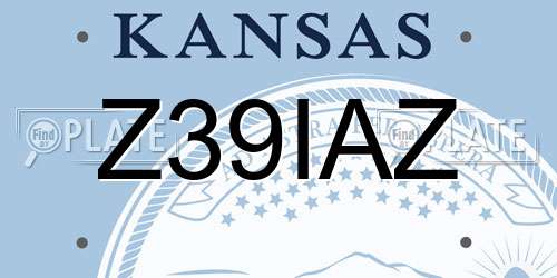 Z39IAZ Kansas License Plate