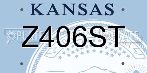 Z406ST Kansas License Plate