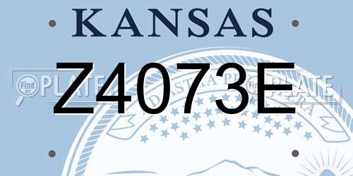Z4073E Kansas License Plate