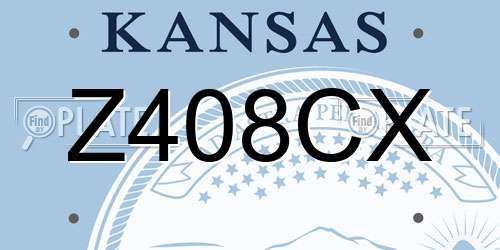 Z408CX Kansas License Plate