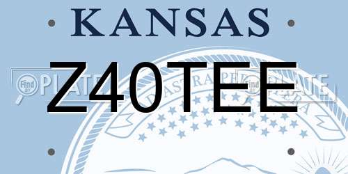 Z40TEE Kansas License Plate