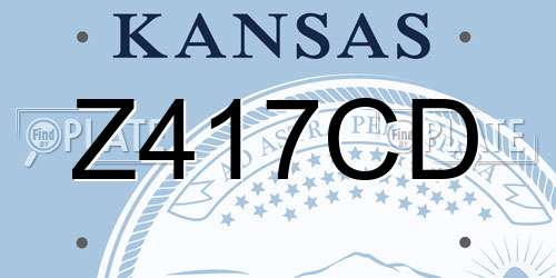 Z417CD Kansas License Plate