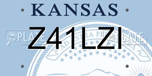 Z41LZI Kansas License Plate