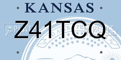 Z41TCQ Kansas License Plate
