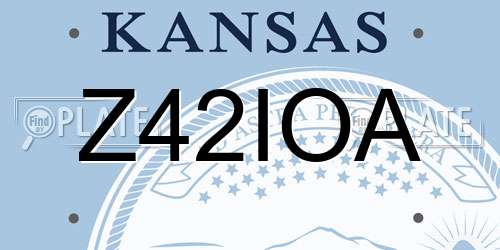 Z42IOA Kansas License Plate