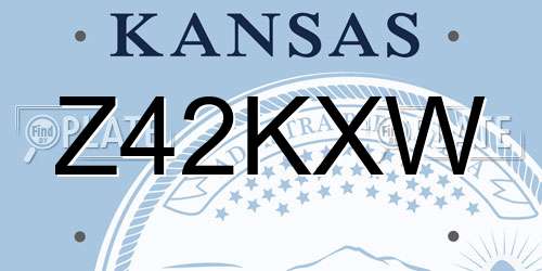 Z42KXW Kansas License Plate