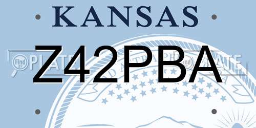 Z42PBA Kansas License Plate