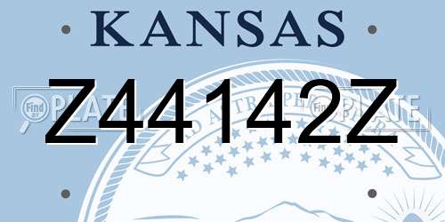 Z44142Z Kansas License Plate