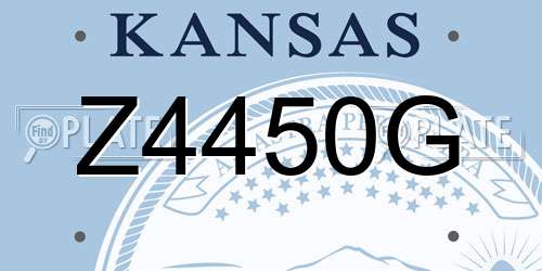 Z4450G Kansas License Plate