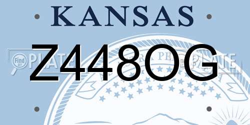 Z448OG Kansas License Plate