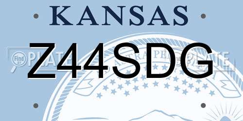 Z44SDG Kansas License Plate