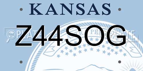 Z44SOG Kansas License Plate