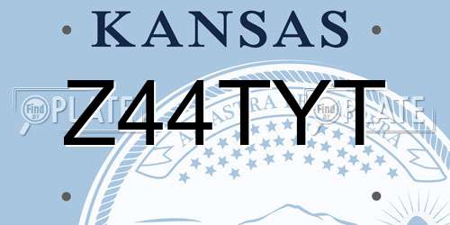 Z44TYT Kansas License Plate