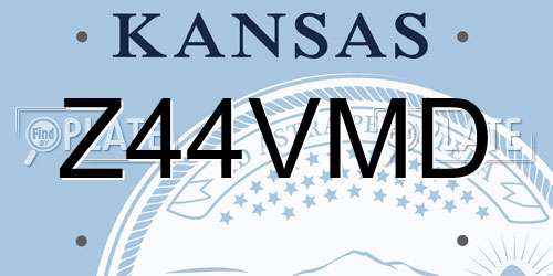 Z44VMD Kansas License Plate