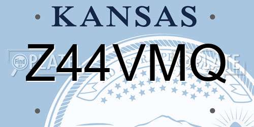 Z44VMQ Kansas License Plate