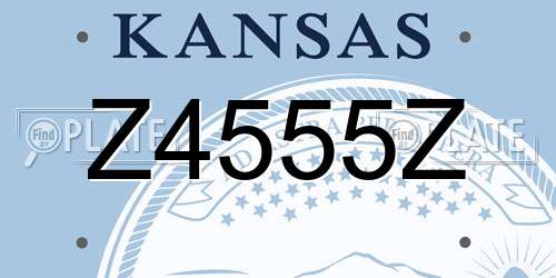 Z4555Z Kansas License Plate