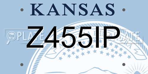 Z455IP Kansas License Plate
