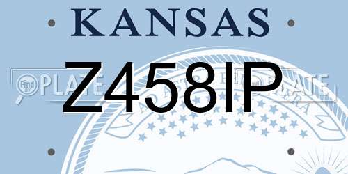 Z458IP Kansas License Plate