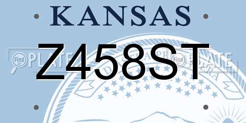 Z458ST Kansas License Plate