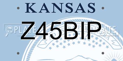 Z45BIP Kansas License Plate