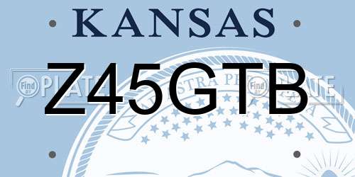 Z45GTB Kansas License Plate