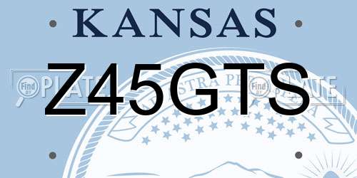 Z45GTS Kansas License Plate