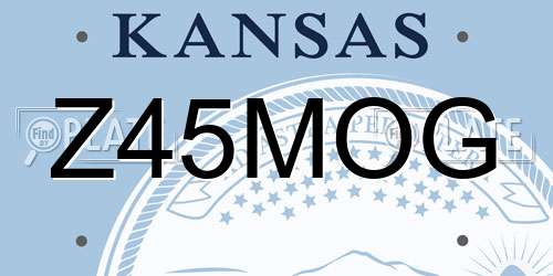 Z45MOG Kansas License Plate