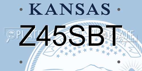 Z45SBT Kansas License Plate