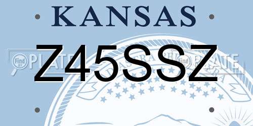 Z45SSZ Kansas License Plate