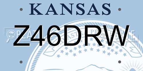 Z46DRW Kansas License Plate
