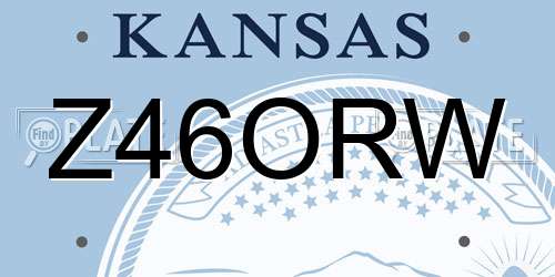 Z46ORW Kansas License Plate