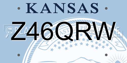 Z46QRW Kansas License Plate
