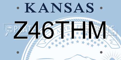 Z46THM Kansas License Plate
