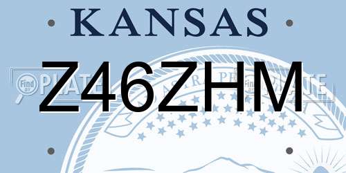 Z46ZHM Kansas License Plate