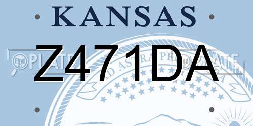 Z471DA Kansas License Plate