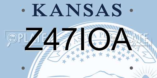 Z47IOA Kansas License Plate