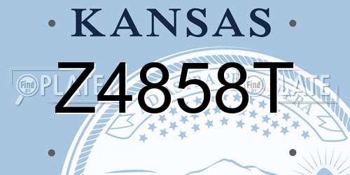 Z4858T Kansas License Plate