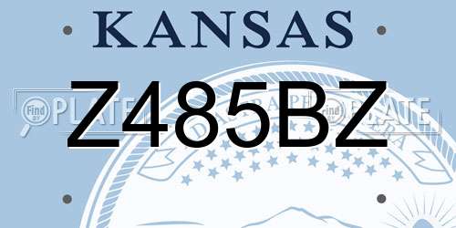 Z485BZ Kansas License Plate