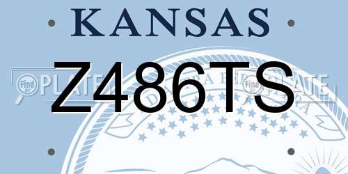 Z486TS Kansas License Plate