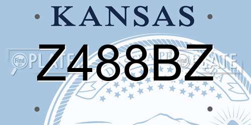 Z488BZ Kansas License Plate