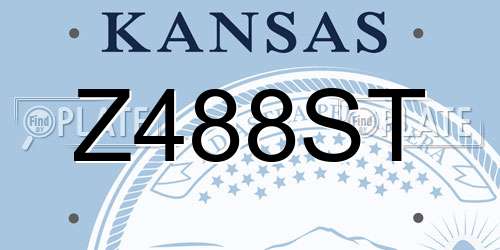 Z488ST Kansas License Plate