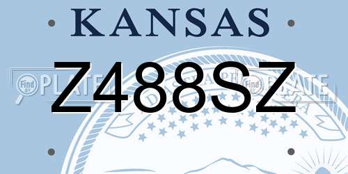 Z488SZ Kansas License Plate