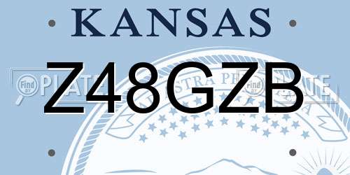 Z48GZB Kansas License Plate