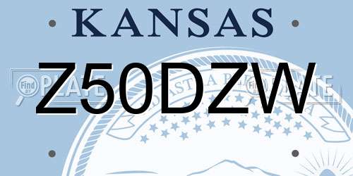 Z50DZW Kansas License Plate