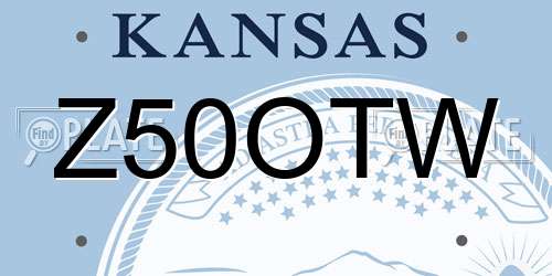 Z50OTW Kansas License Plate